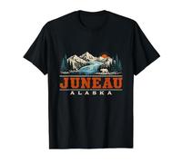 Juneau Alaska Souvenir Alaska Erinnerung Souvenir Vintage Preisgünstiges Grafik-T-Shirt, Herren, Schwarz, XL