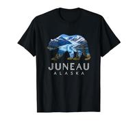 Juneau Alaska Souvenir Alaska Erinnerung Souvenir Vintage Preisgünstiges Grafik-T-Shirt, Herren, Schwarz, XL