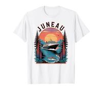 Juneau Kreuzfahrtschiff, Alaska-Abenteuer, Berge und Sonnenuntergang T-Shirt