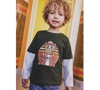 Jungen 2-in-1-Langarmshirt khaki Gr. 140 von Vertbaudet