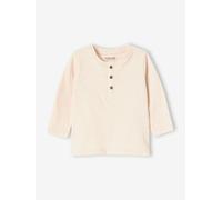 Jungen Baby Henley-Shirt BASIC, personalisierbar sand Gr. 80 von vertbaudet