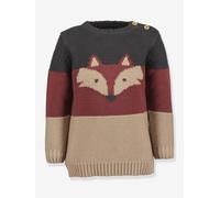 Jungen Baby Pullover frecher Fuchs BLUE SEVEN grau Gr. 68