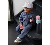 Jungen Baby-Set: Kapuzensweatjacke & Sweathose mit Recycling-Polyester indigo-blau Gr. 62 von Vertbaudet