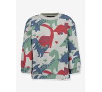 Jungen Baby Sweatshirt mit verrückten Dinos BLUE SEVEN mausgrau Gr. 80