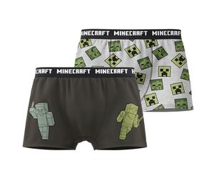 Jungen Boxershorts Doppelpack »Minecraft & Pokemon« (anthrazit/grün, 146/152)