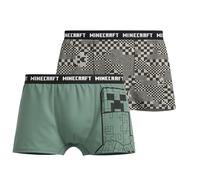 Jungen Boxershorts Doppelpack »Minecraft & Pokemon« (Grün/Grau, 134/140)