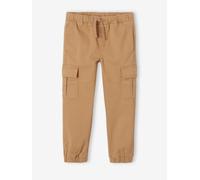 Jungen Cargohose mit Dehnbund graubeige Gr. 128 von Vertbaudet