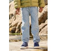 Jungen Cargohose mit Dehnbund & Kordel, Bundweite verstellbar blau Gr. 140 von Vertbaudet