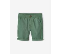 Jungen Chino-Shorts, Bundweite verstellbar grün Gr. 116 von vertbaudet