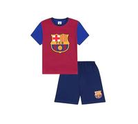 Jungen FC Barcelona Kurzer Pyjama aus Baumwolle Fußball PJs für Kinder, rot, 11-12 Jahre