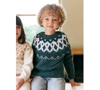 Jungen Jacquard-Pullover grün Gr. 110 von vertbaudet