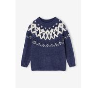 Jungen Jacquard-Pullover schieferblau Gr. 92/98 von vertbaudet