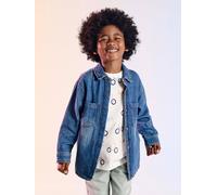 Jungen Jeanshemd, personalisierbar blau Gr. 98/104 von vertbaudet