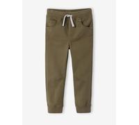 Jungen Joggpants mit Dehnbund, Bundweite verstellbar khaki Gr. 92/98 von vertbaudet