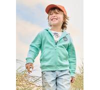 Jungen Kapuzensweatjacke BASIC mit Recycling-Polyester türkis Gr. 110 von vertbaudet