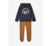 Jungen Kapuzensweatshirt & Jogginghose mit Dehnbund, Bundweite verstellbar ocker Gr. 158/164 von Vertbaudet