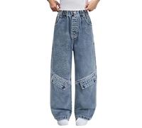 Jungen Kinder Jeans Jogginghose Baggy Hose It MäDchen Name Schneehose Jungs Für Hosen Pullover Cargo Herren GefüTterte Cargohose Pantsjunge Sporthose (Light Blue, 13-14 Years)