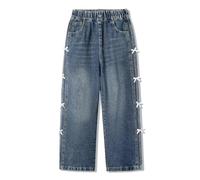 Jungen Kinder Jeans Jogginghose Baggy Hose It MäDchen Name Schneehose Jungs Für Hosen Pullover Slim Fit GefüTterte Straight Pantsjunge Sporthose (Blue, 15-16 Years)