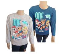 Jungen Langarm-Shirt PAW Patrol „One Team“, 100 % Baumwolle, Grau/Blau, Gr. 98–128
