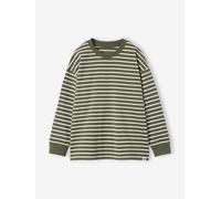 Jungen Langarm-Streifenshirt JONEN mit Recycling-Baumwolle grün Gr. 128