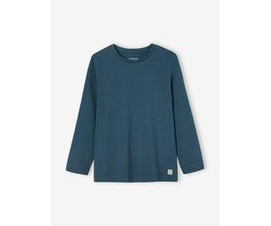 Jungen Langarmshirt BASIC, personalisierbar dunkelblau Gr. 152 von Vertbaudet