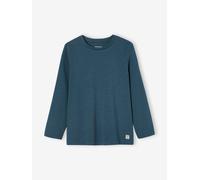 Jungen Langarmshirt BASIC, personalisierbar dunkelblau Gr. 158/164 von Vertbaudet