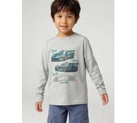 Jungen Langarmshirt mit witzigem Sport-Print grau Gr. 92/98 von Vertbaudet