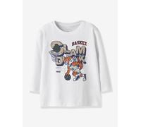 Jungen Langarmshirt NMMLINCOM NAME IT, Boxy-Cut weiß Gr. 116