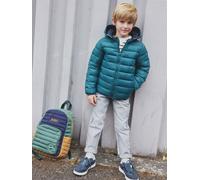 Jungen Light-Steppjacke mit Kapuze & Recycling-Polyester smaragdgrün Gr. 110 von vertbaudet