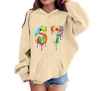 Jungen Mädchen 67 Pullover Hoodies Cartoon Gedruckt Sweatshirt Urlaub Neuheit 6 7 Meme Langarm Hoodie Lustig Y2k Kinder Streetwear, beige, 2-3 Years