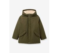 Jungen Parka mit Futter aus Fell-Imitat CYRILLUS khaki Gr. 158/164