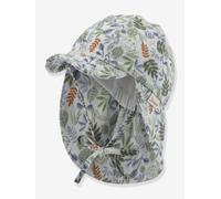 Sterntaler Schirmmütze mit Nackenschutz Blätter helltürkis - Junge,Mädchen - Gr. 49 cm