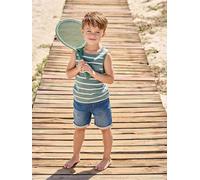 Jungen Shorts mit Dehnbund, Denim-Look hellblau Gr. 116 von vertbaudet