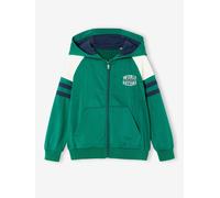 Jungen Sportjacke mit Kapuze & Reißverschluss grün Gr. 98/104 von Vertbaudet