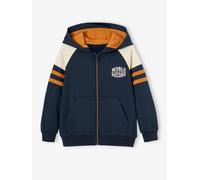 Jungen Sportjacke mit Kapuze & Reißverschluss pekannuss Gr. 98/104 von Vertbaudet