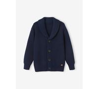 Jungen Strickjacke, Musterstrick blau Gr. 152 von Vertbaudet
