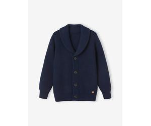 Jungen Strickjacke, Musterstrick blau Gr. 152 von Vertbaudet