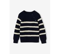 Jungen Strickpullover mit Streifen tinte Gr. 110 von vertbaudet