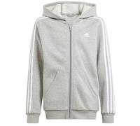 Jungen Sweatshirt Adidas Kids 3 Stripes Full-Zip - grey - Grau (176 cm)