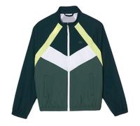 Jungen Sweatshirt Lacoste Recycled Fiber Colourblock Zipped - green/flashy yellow/white/dark green - Grün (164 cm)