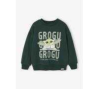 Jungen Sweatshirt mit Grogu STAR WARS tannengrün Gr. 110