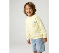 Jungen Sweatshirt mit Sommer-Motiv hellgelb Gr. 158/164 von vertbaudet