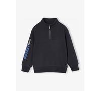 Jungen Sweatshirt mit Stehkragen & Basketball-Print, Recycling-Anteil grau Gr. 92/98 von vertbaudet