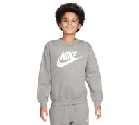 Sweatshirt NIKE SPORTSWEAR "CLUB FLEECE BIG KIDS' SWEATSHIRT" Gr. XS (122), grau (dk grey heather, white) Kinder Sweatshirts (71776009-XS) dk grey heather, white