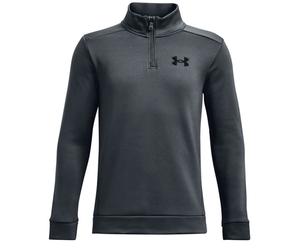 Jungen Sweatshirt Under Armour Boys' Armour Fleece 1/4 Zip - gray/black - Grau (M)