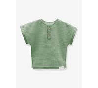 Jungen T-Shirt aus Musselin maximo, Bio-Baumwolle salbeigrün Gr. 98/104