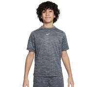 Jungen T-Shirt Nike Boys Multi Dri-FIT Short-Sleeve Top - black/lt smoke grey/white - Grau (S)