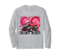Jungen Valentine Monster Truck Crushin Hearts Kids Langarmshirt