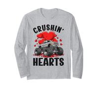 Jungen Valentine Monster Truck Crushin Hearts Kids Langarmshirt