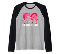 Jungen Valentine Monster Truck Crushin Hearts Kids Raglan